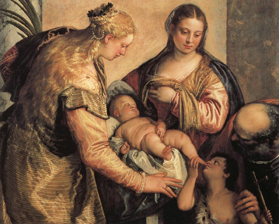 Paolo Veronese The Holy Family with St.Barbara and the Young St.John the Baptist